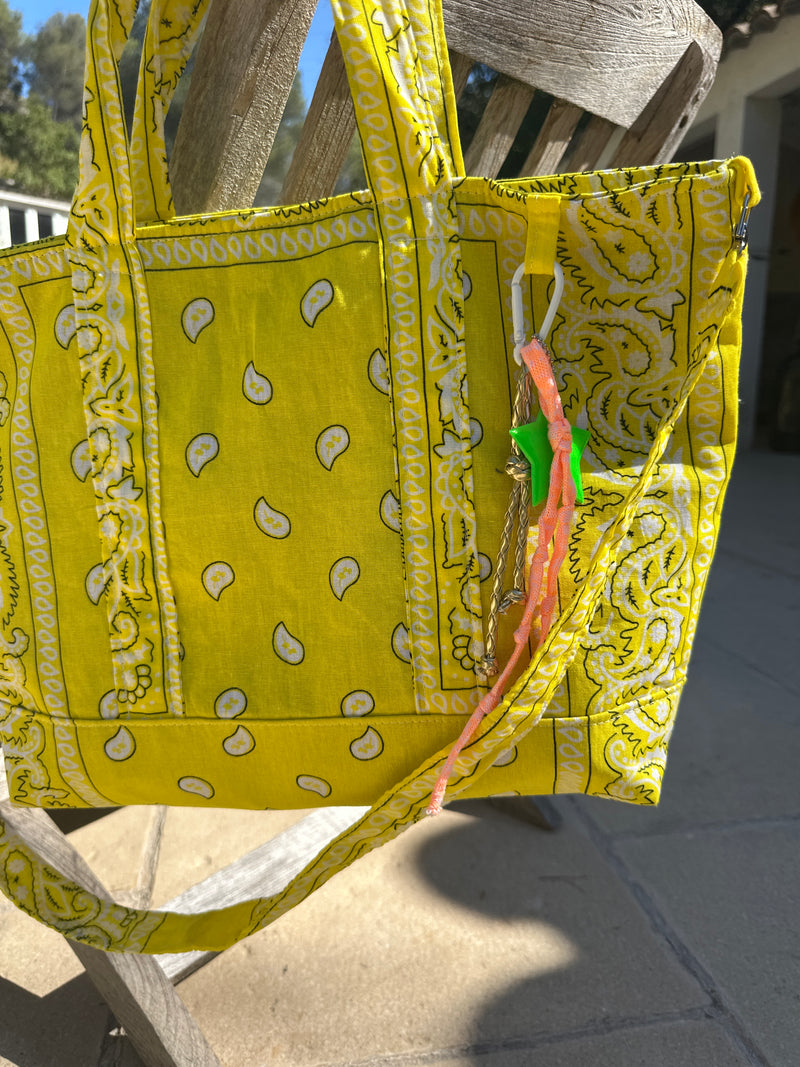 Cabas Julia médium Bandana jaune