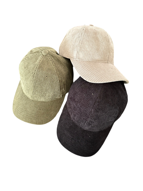 Casquette velours kaki