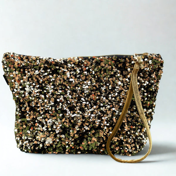 Pochette Eden Sequins Or /velours