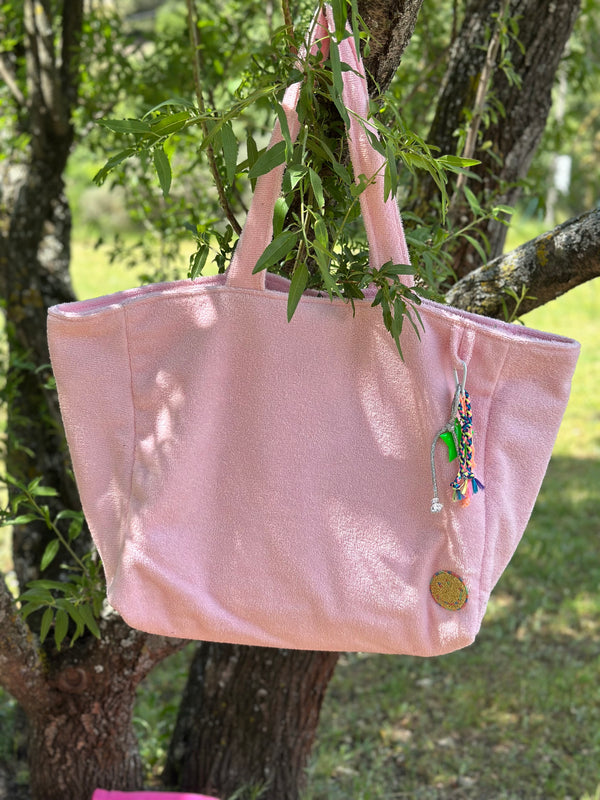 Cabas Clothilde XL Beach Rose pale