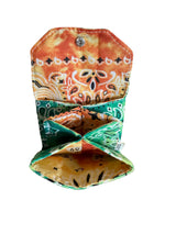 Porte Monnaie Bandana Vert /Orange